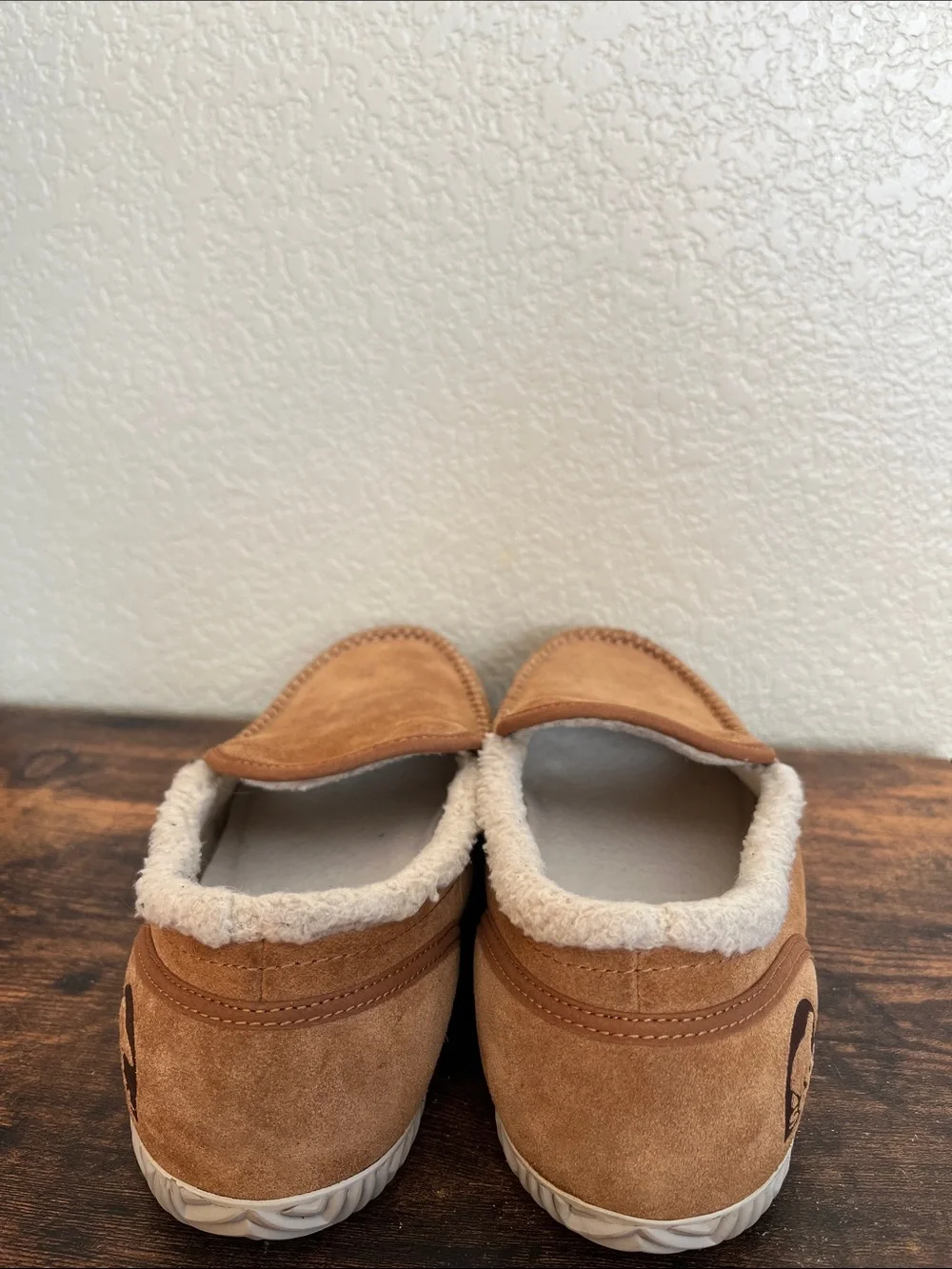 Sorel Dude Moc slippers with rubber soles
